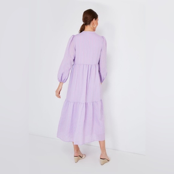 Tuckernuck Pomander Place Lavender Stripe Alora Maxi Dress Small - Picture 3 of 9
